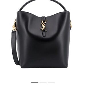 YSL Le 37 Logo Plaque Black Shoulder Bag